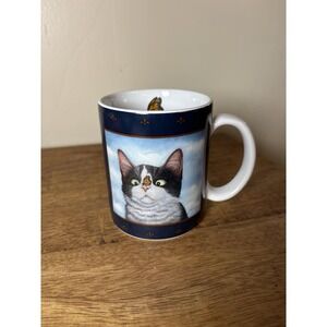 Lang & Wise Cat Mug Butterfly "Hugo Hege" Lowell Herrero 1996 Vintage